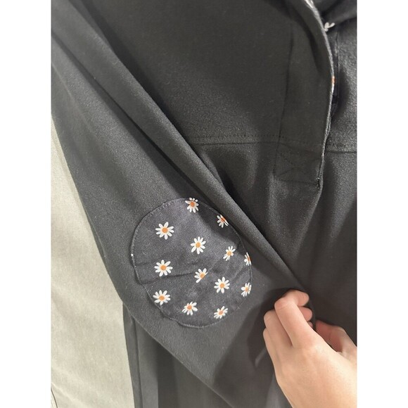 Simply Southern Daisy Patchwork 1/4 Button Long Sleeve Pullover Collar  Jacket S - Picture 6 of 7